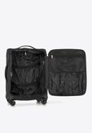 Kabinbőrönd színes cipzárral puha anyagból, fekete-szürke, 56-3S-501-91, Fénykép 5