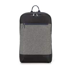 Férfi laptoptartó hátizsák, fekete-szürke, 94-3P-107-1D, Fénykép 1