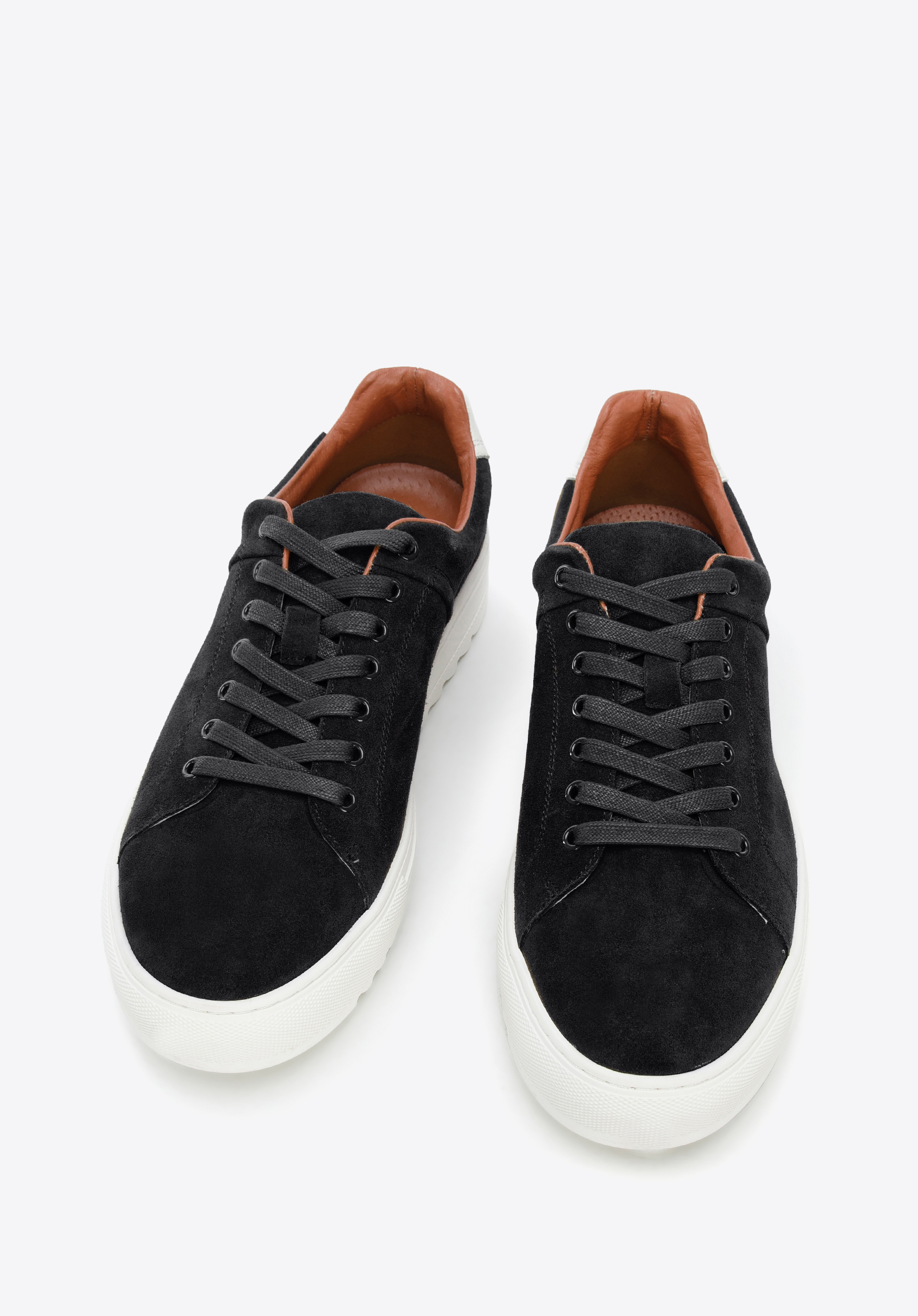 Vastag talpú férfi velúrbőr sneakers, fekete-szürke, 96-M-709-8-40, Fénykép 1