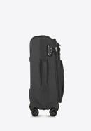 Kabinbőrönd színes cipzárral puha anyagból, fekete-szürke, 56-3S-501-31, Fénykép 2
