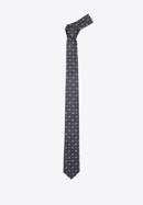 Mintás selyem nyakkendő, fekete-szürke, 97-7K-001-X2, Fénykép 2