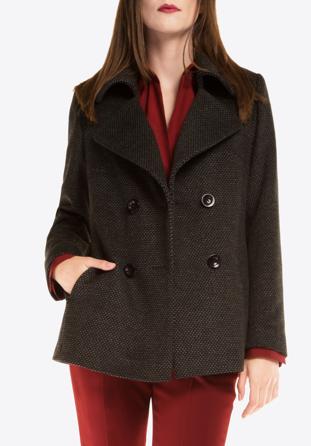Női kabát, fekete-szürke, 85-9W-104-8-XL, Fénykép 1