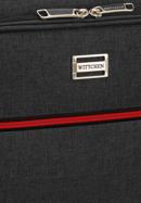 Puha bőrönd színes cipzárral, fekete-szürke, 56-3S-505-91, Fénykép 10