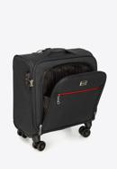 Puha bőrönd színes cipzárral, fekete-szürke, 56-3S-505-91, Fénykép 4