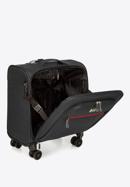 Puha bőrönd színes cipzárral, fekete-szürke, 56-3S-505-91, Fénykép 5
