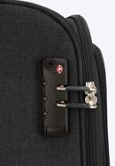 Puha bőrönd színes cipzárral, fekete-szürke, 56-3S-505-91, Fénykép 7