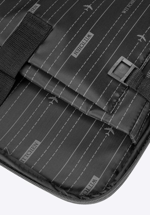 Puha bőrönd színes cipzárral, fekete-szürke, 56-3S-505-91, Fénykép 9