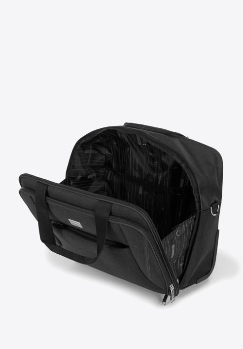 Üzleti táska kerekekkel, fekete-szürke, 56-3S-508-10, Fénykép 8