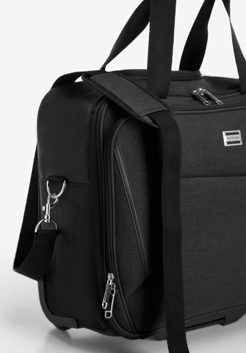 Üzleti táska kerekekkel, fekete-szürke, 56-3S-508-10, Fénykép 9