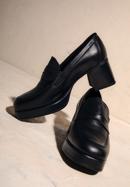 Tömbsarkú loafer cipő, fekete, 97-D-301-1-37, Fénykép 30