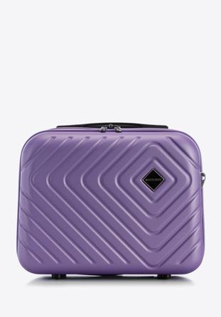 Kosmetická taška ABS z geometrickým ražením, fialová, 56-3A-754-25, Obrázek 1