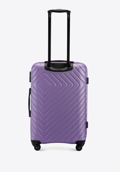 Střední kufr z ABS s geometrickým ražením, fialová, 56-3A-752-55, Obrázek 3