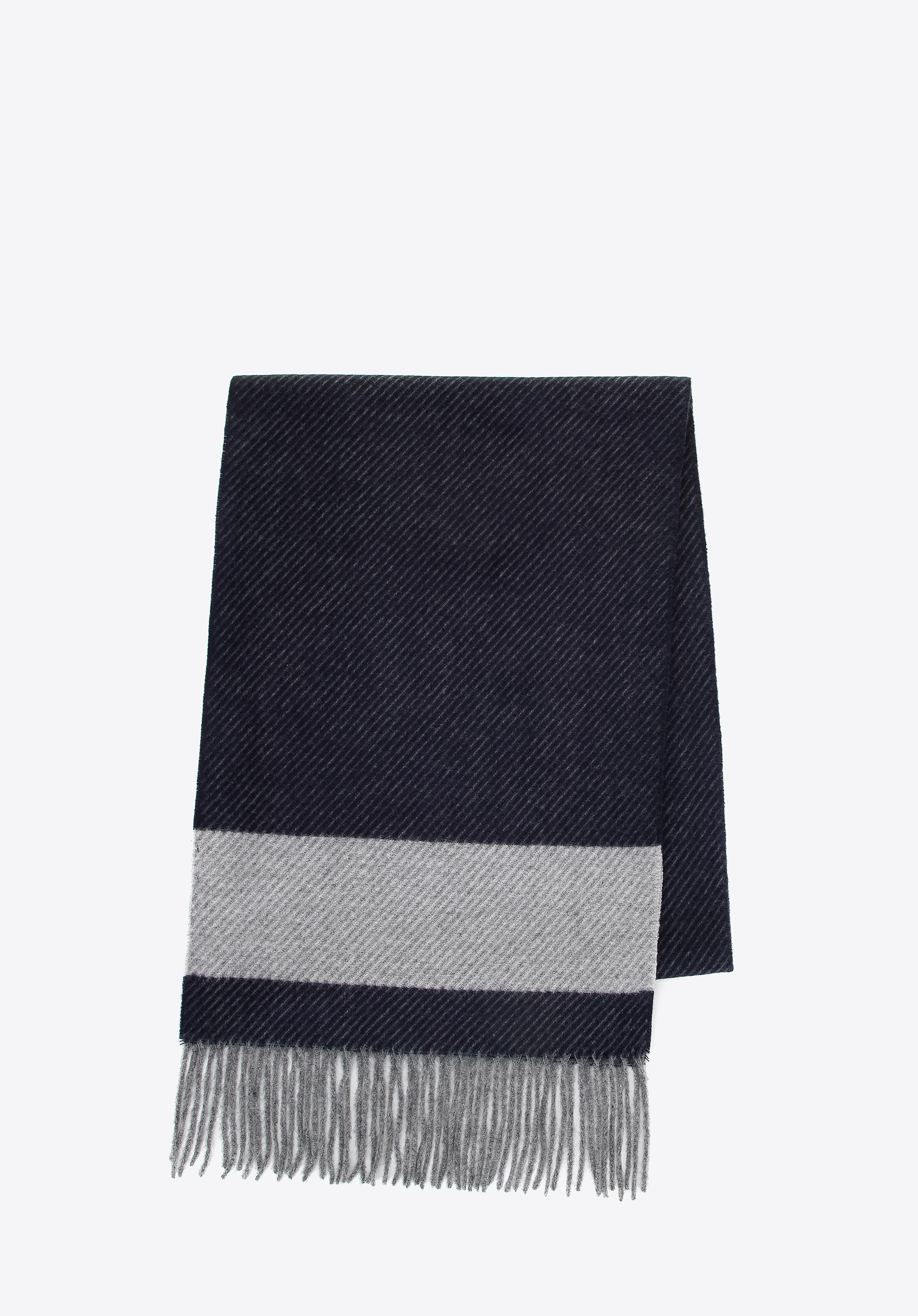 Pánská šála s třásněmi, fialovo-šedá, 100-7X-00X-X4, Obrázek 1