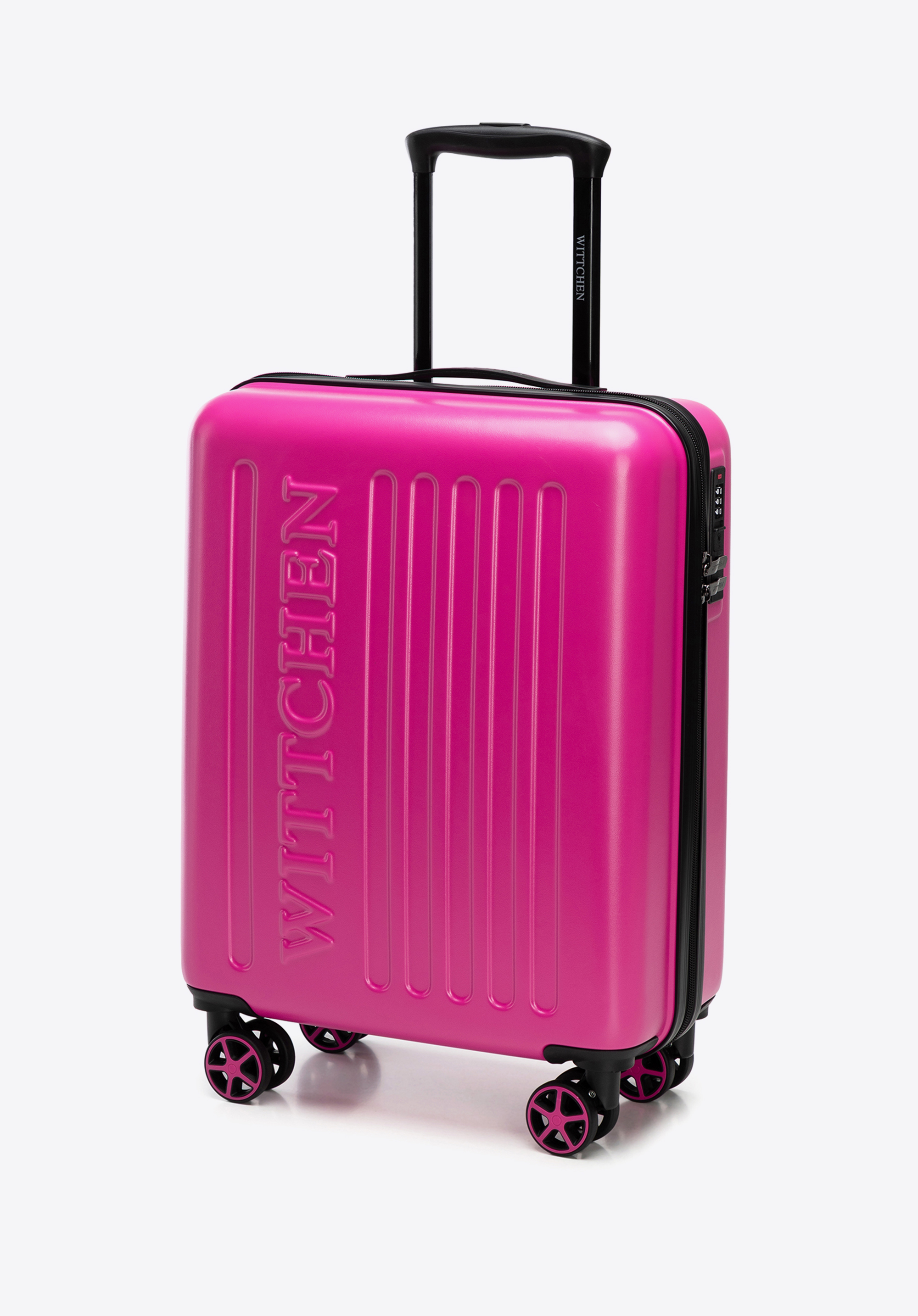 ABS-Kabinenkoffer mit geprägtem Logo, Fuchsia, 56-3A-501-34, Bild 1