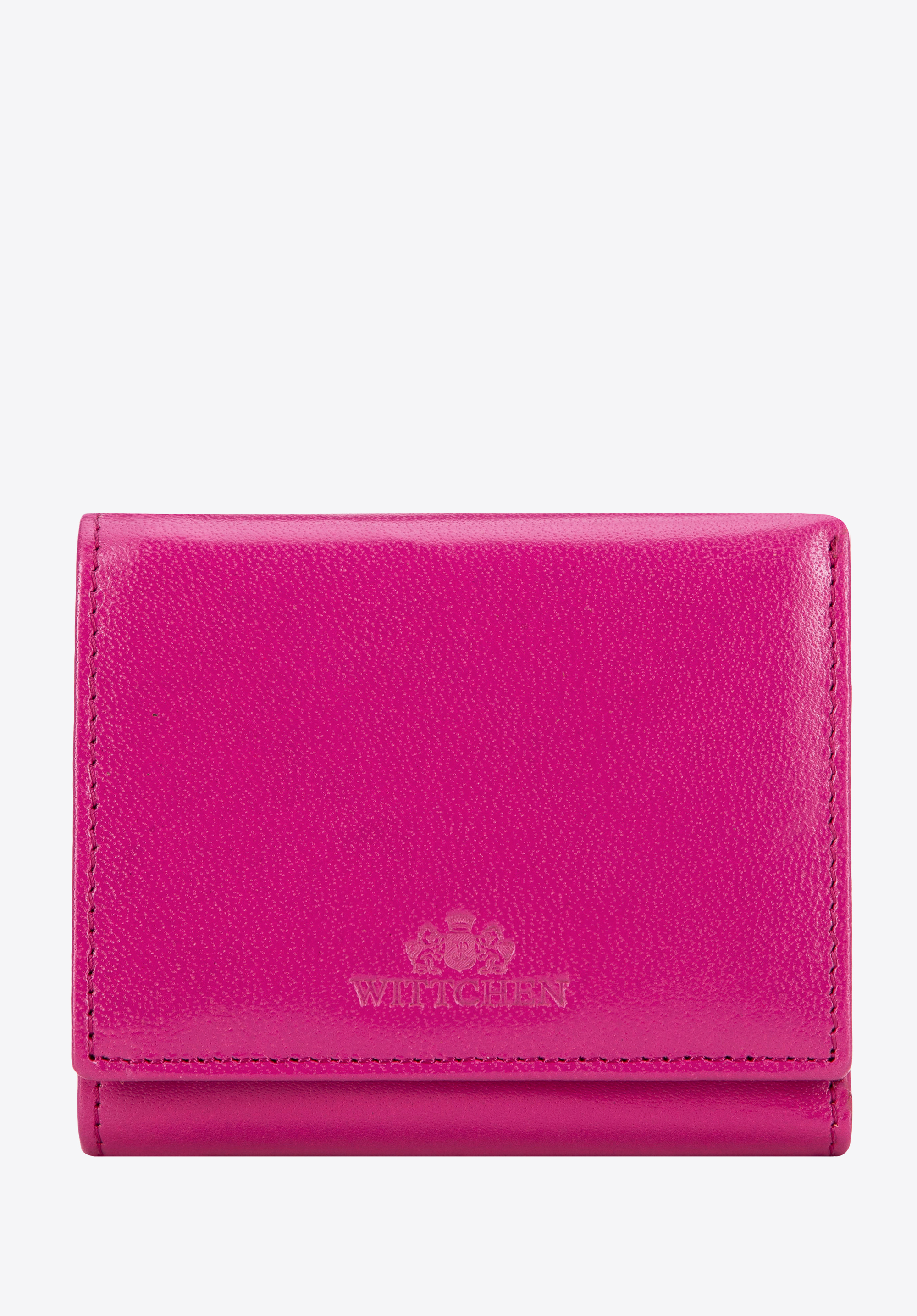Damengeldbörse aus Glattleder beidseitig, Fuchsia, 14-1-066-PL, Bild 1