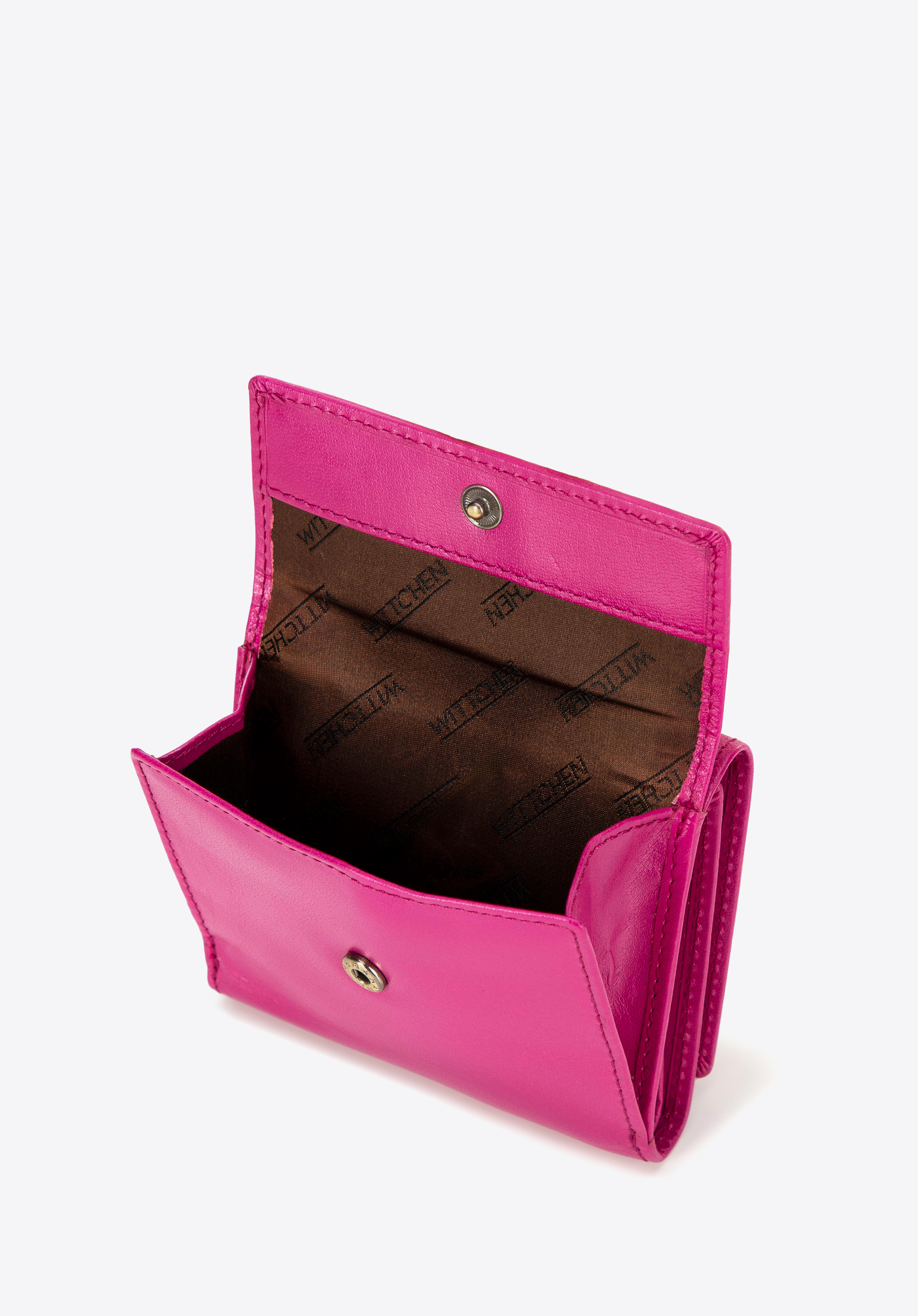 Damengeldbörse aus Glattleder beidseitig, Fuchsia, 14-1-066-PL, Bild 1