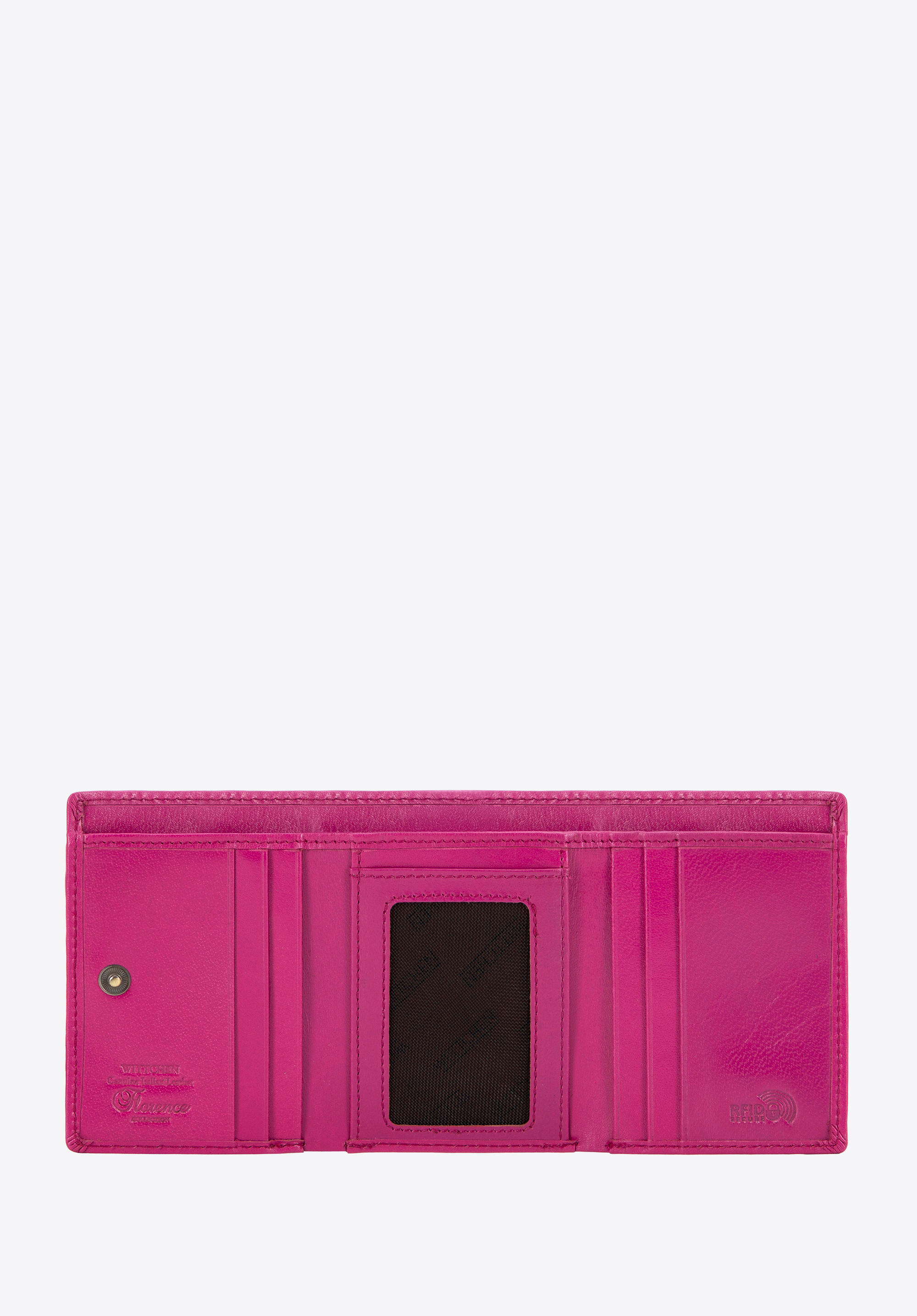 Kleines Portemonnaie aus Glattleder, Fuchsia, 14-1-913-PL, Bild 1
