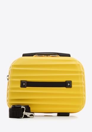 Geantă de cosmetice de călătorie din ABS cu coaste, galben, 56-3A-314-50, Fotografie 1
