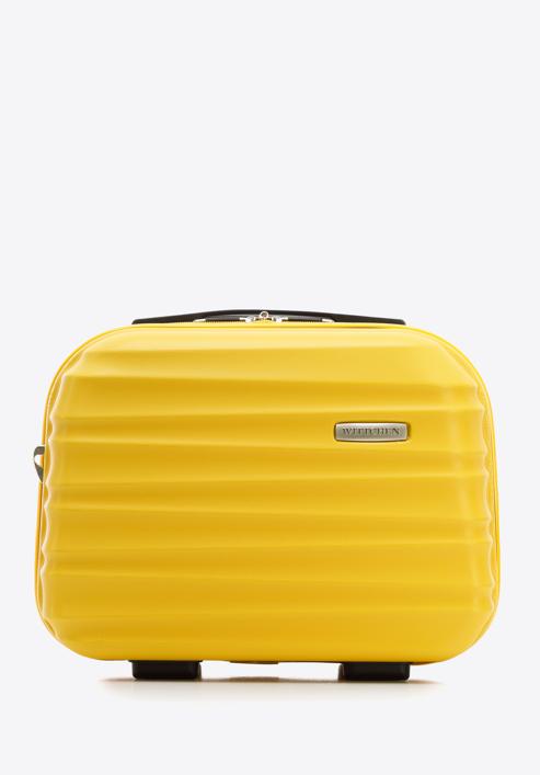 Geantă de cosmetice de călătorie din ABS cu coaste, galben, 56-3A-314-34, Fotografie 1