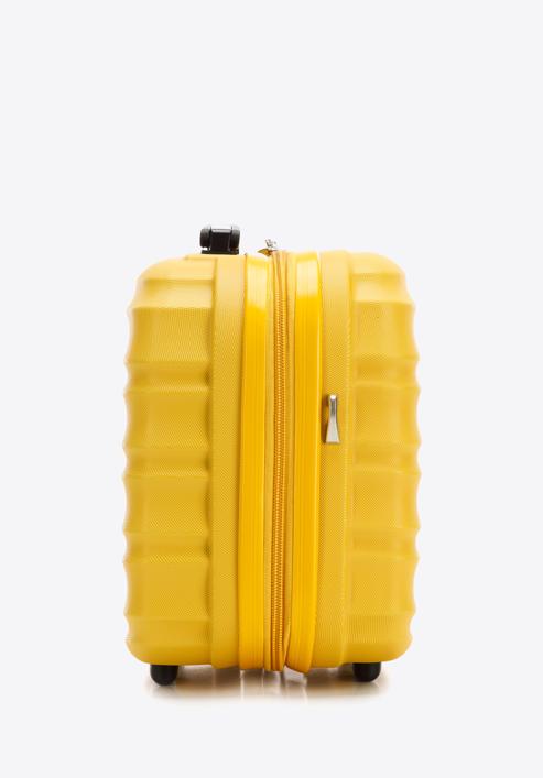 Geantă de cosmetice de călătorie din ABS cu coaste, galben, 56-3A-314-34, Fotografie 2