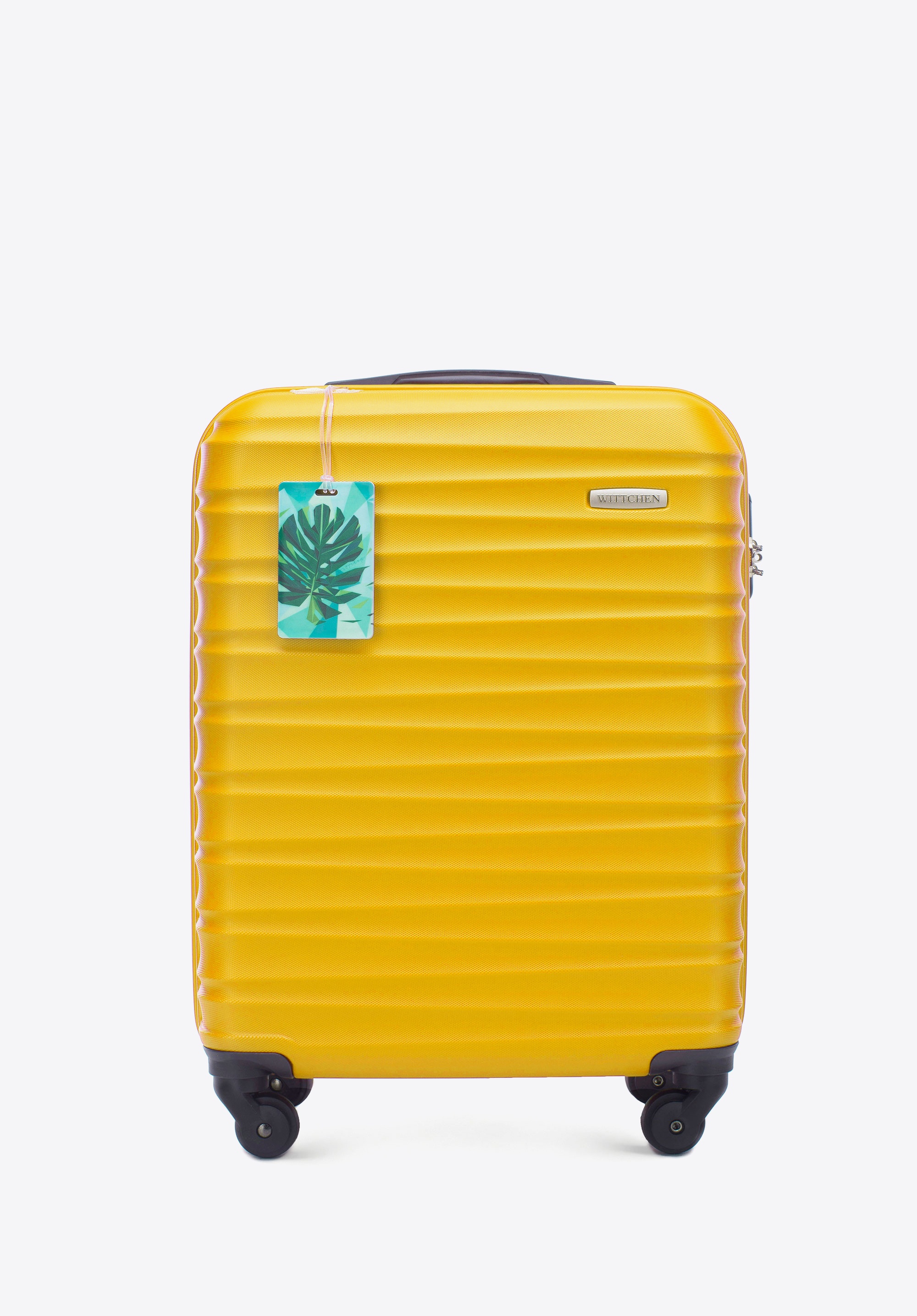 Valiză mică cu etichetă, galben, 56-3A-311-50Z, Fotografie 1