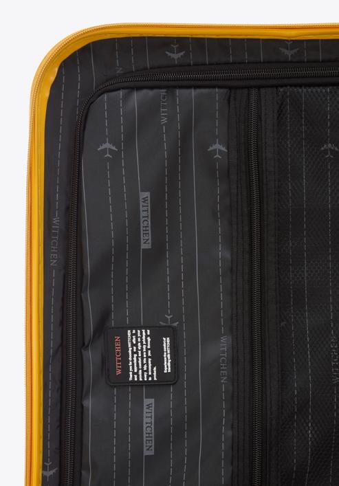 Set valize din ABS, cu dungi orizontale, galben, 56-3A-31S-70, Fotografie 9