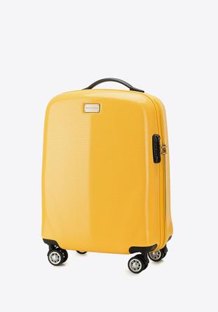 Valiză cabina din policarbonat monocolor, galben, 56-3P-571-50, Fotografie 1