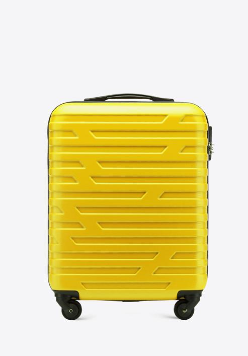 Valiză de cabină din ABS cu model geometric, galben, 56-3A-391-75, Fotografie 1