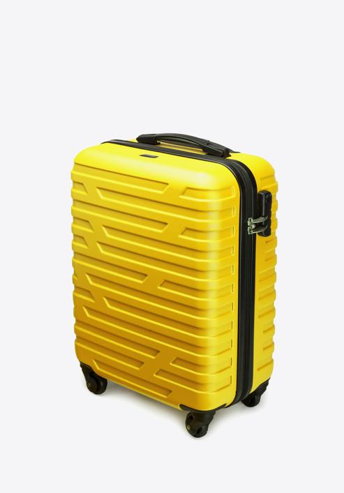 Valiză de cabină din ABS cu model geometric, galben, 56-3A-391-75, Fotografie 4