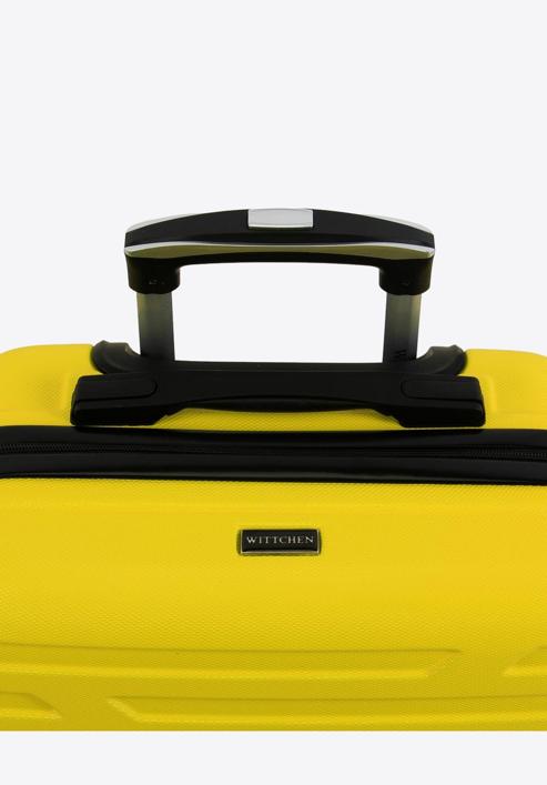 Valiză de cabină din ABS cu model geometric, galben, 56-3A-391-85, Fotografie 7