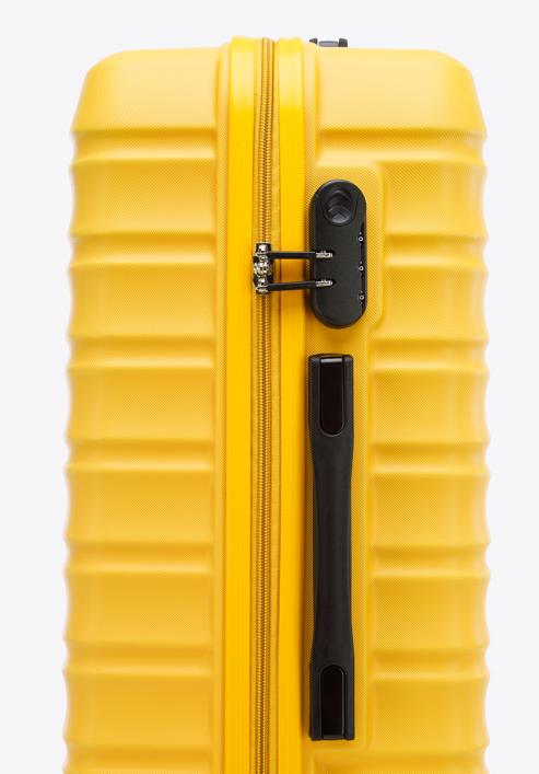 Valiză mare din ABS cu striații, galben, 56-3A-313-01, Fotografie 9