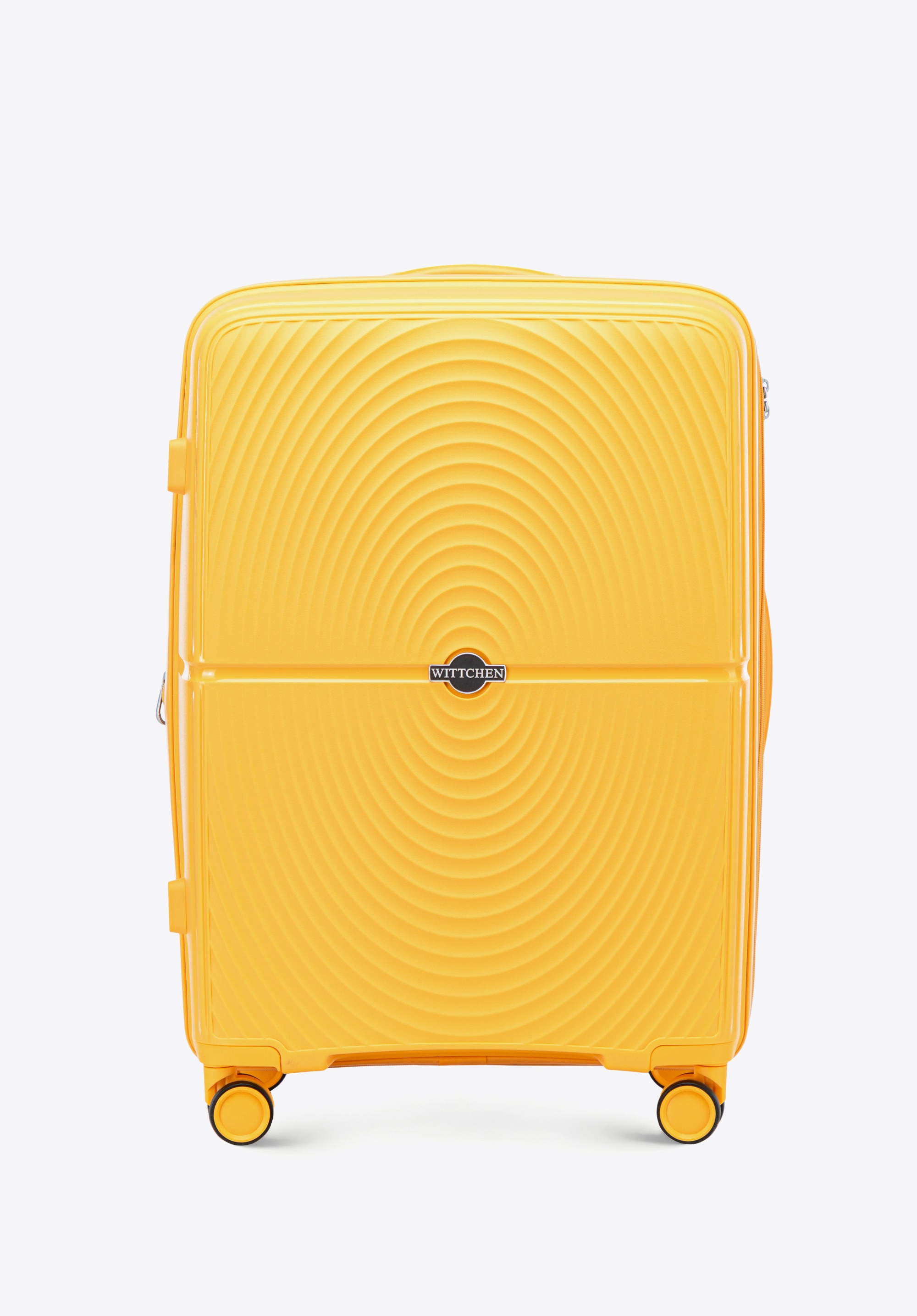 Valiză medie din polipropilenă cu model circular, galben, 56-3T-302-50, Fotografie 1