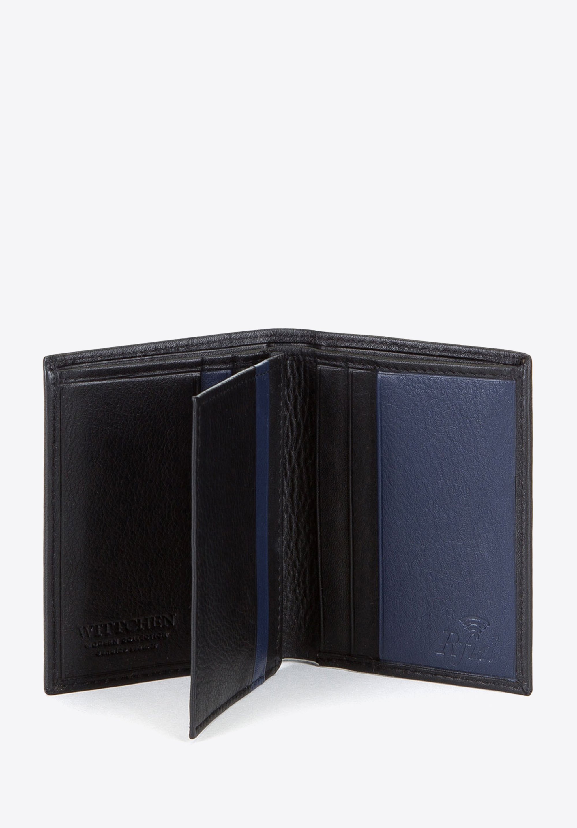 Гаманець, чорно-темно-синій, 26-1-424-1N, Фото 1