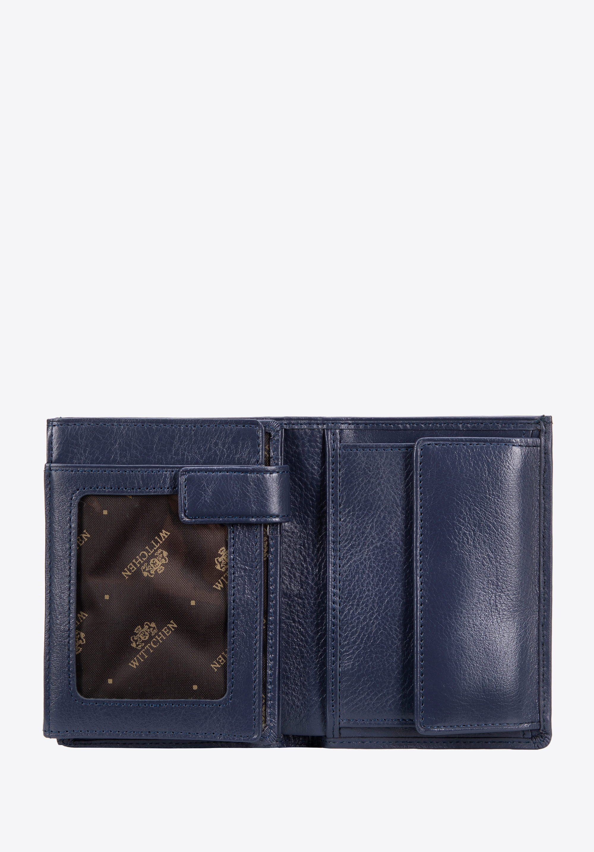 Практичний шкіряний чоловічий гаманець, темно-синій, 21-1-265-NL, Фото 1