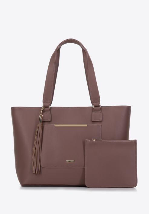 Shopper-Tasche mit herausnehmbarer Pro-Öko-Tasche, gedämpftes Lila, 97-4Y-231-F, Bild 3