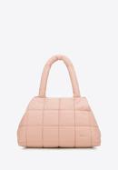 große gesteppte Shopper-Tasche, gedämpftes rosa, 91-4Y-305-P, Bild 1