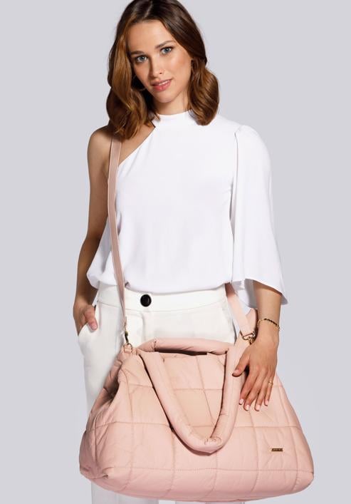 Weiße Shopper-Tasche aus gewebtem Leder, große Handtasche, weiche