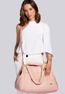 große gesteppte Shopper-Tasche, gedämpftes rosa, 91-4Y-305-P, Bild 17