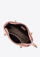 Kleine Shopper-Tasche aus Leder mit Kette, gedämpftes rosa, 98-4E-611-P, Bild 4