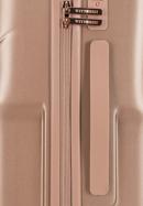 Mittelgroßer Koffer aus Polycarbonat mit roségoldenem Reißverschluss, gedämpftes rosa, 56-3P-132-10, Bild 10