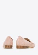 Mokassins aus Wildleder mit quadratischer Schuhspitze, gedämpftes rosa, 94-D-105-P-39_5, Bild 5