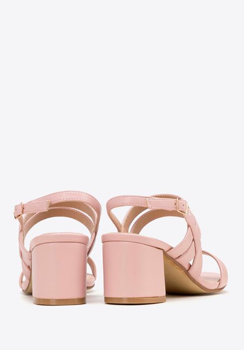 Sandaletten für Damen mit dünnem Riemen, gedämpftes rosa, 98-DP-206-0-37, Bild 4