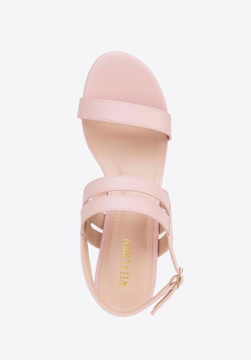 Sandaletten für Damen mit dünnem Riemen, gedämpftes rosa, 98-DP-206-1-40, Bild 5