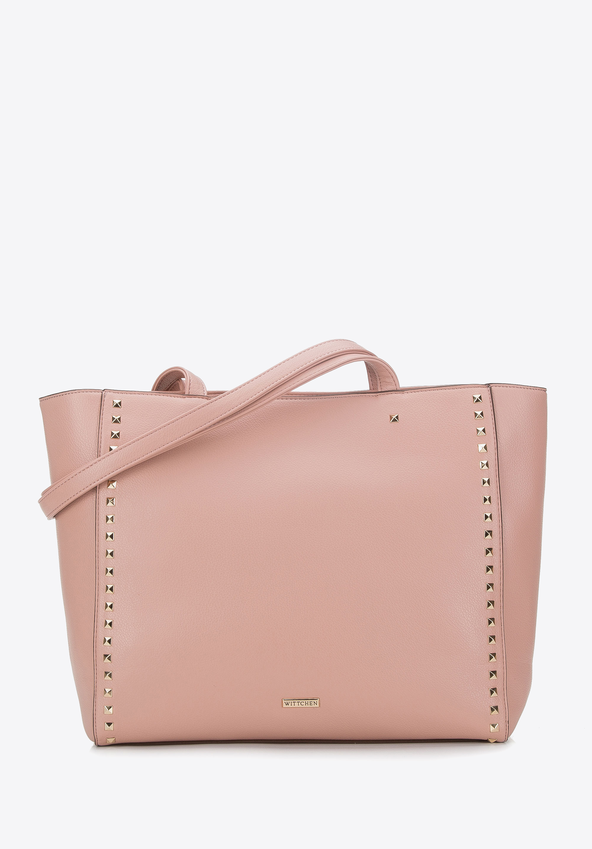 Shopper-Tasche mit genieteter Vorderseite