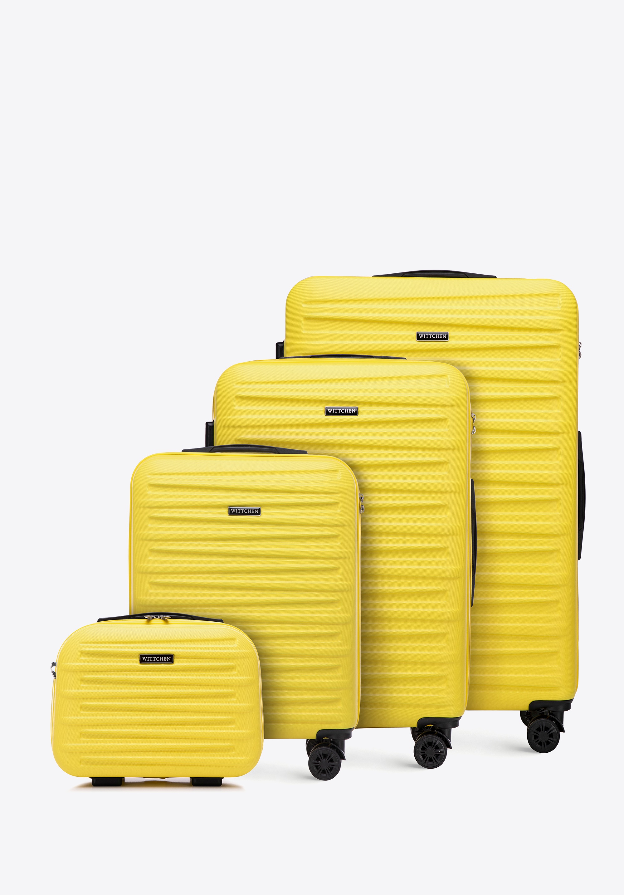 ABS-Gepäckset mit strukturierter Außenseite, gelb, 56-3A-00K-50, Bild 1