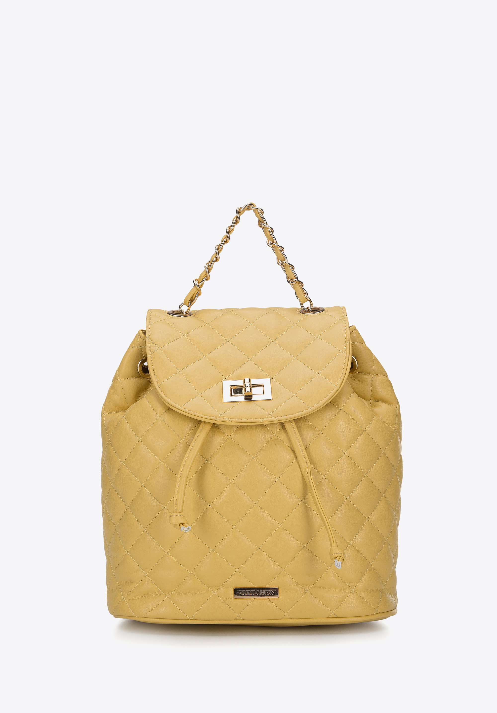 Damen-Beutelrucksack aus gestepptem Öko-Leder