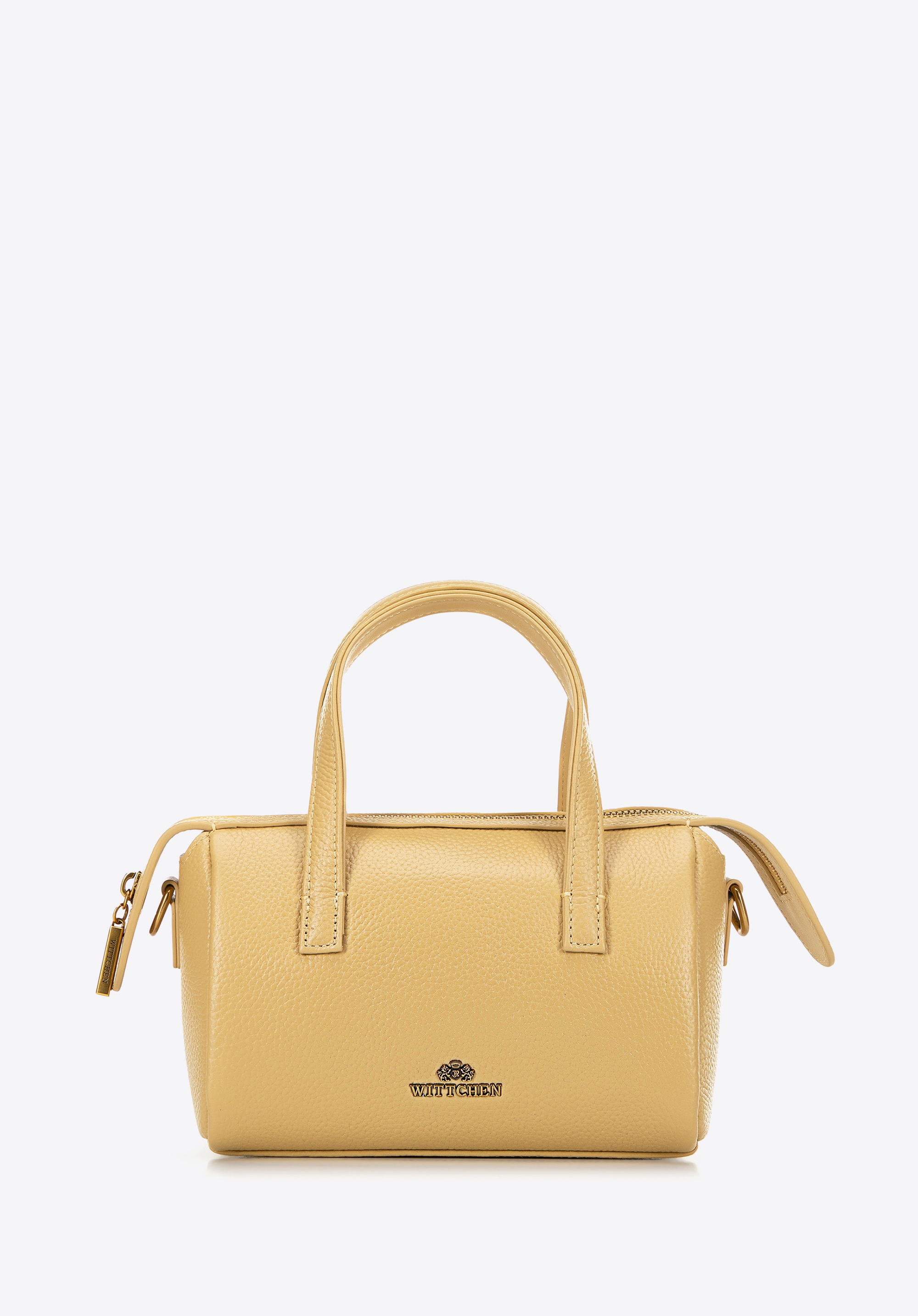 Damen Leder-Tasche, gelb, 100-4E-212-Y, Bild 1