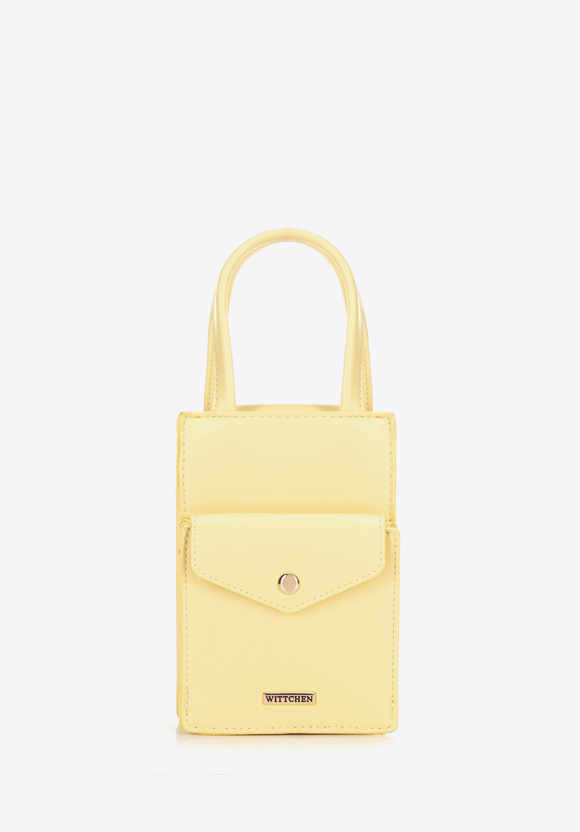 Damen Mini-Telefontasche aus Öko-Leder, gelb, 100-4Y-227-Y, Bild 1