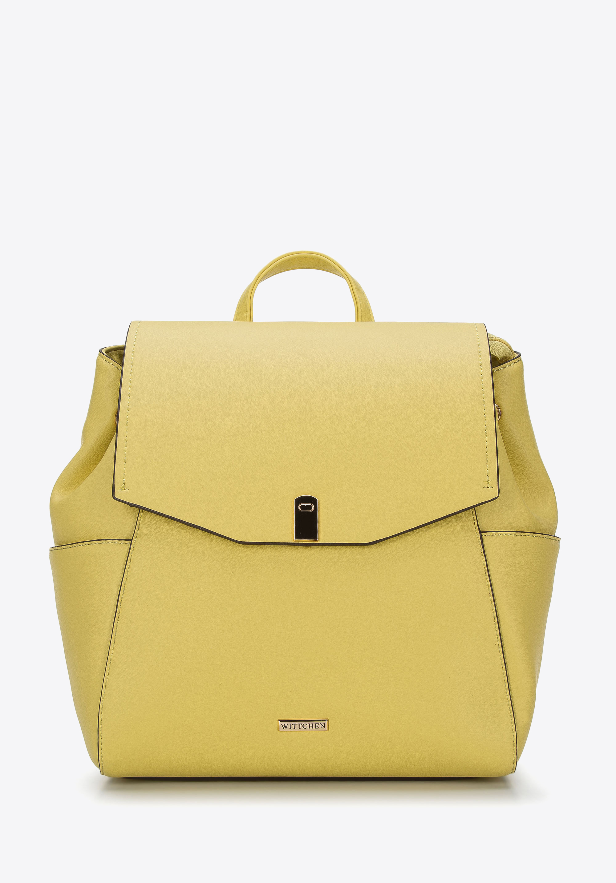 Damenrucksack mit Seitentaschen, gelb, 94-4Y-529-Y, Bild 1