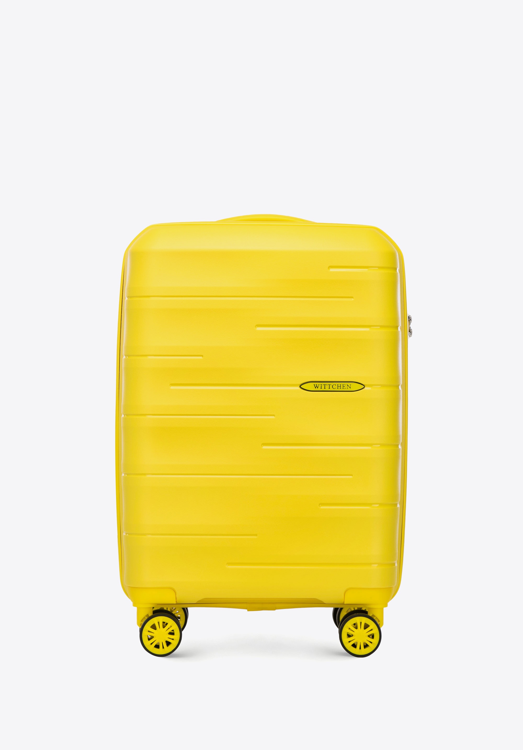 Gerippter Kabinenkoffer aus Polypropylen, gelb, 56-3T-141-B-55, Bild 1